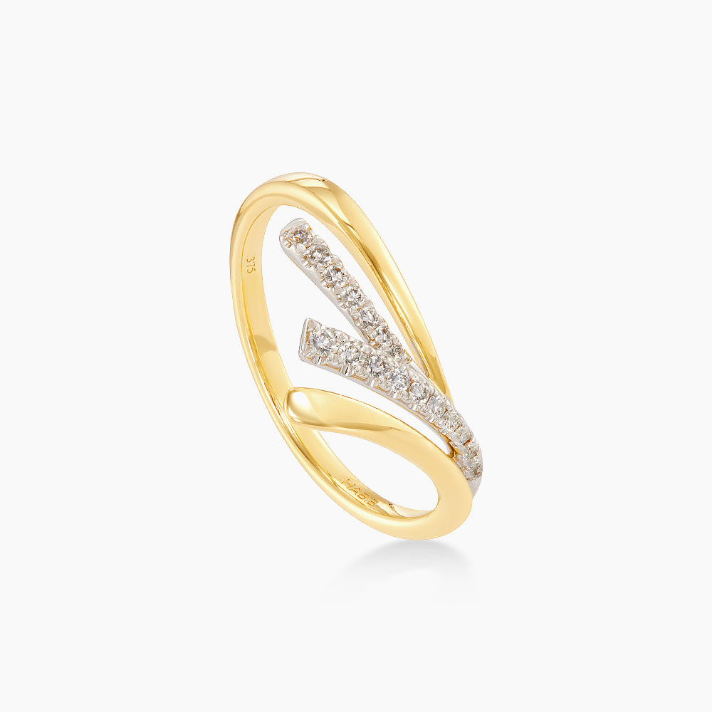 Diamond Ring in 375/9K Yellow and White Gold 275790726