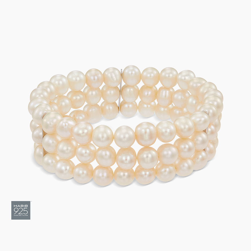 Pearl Bracelet in 925 White Gold BW61564(3L)