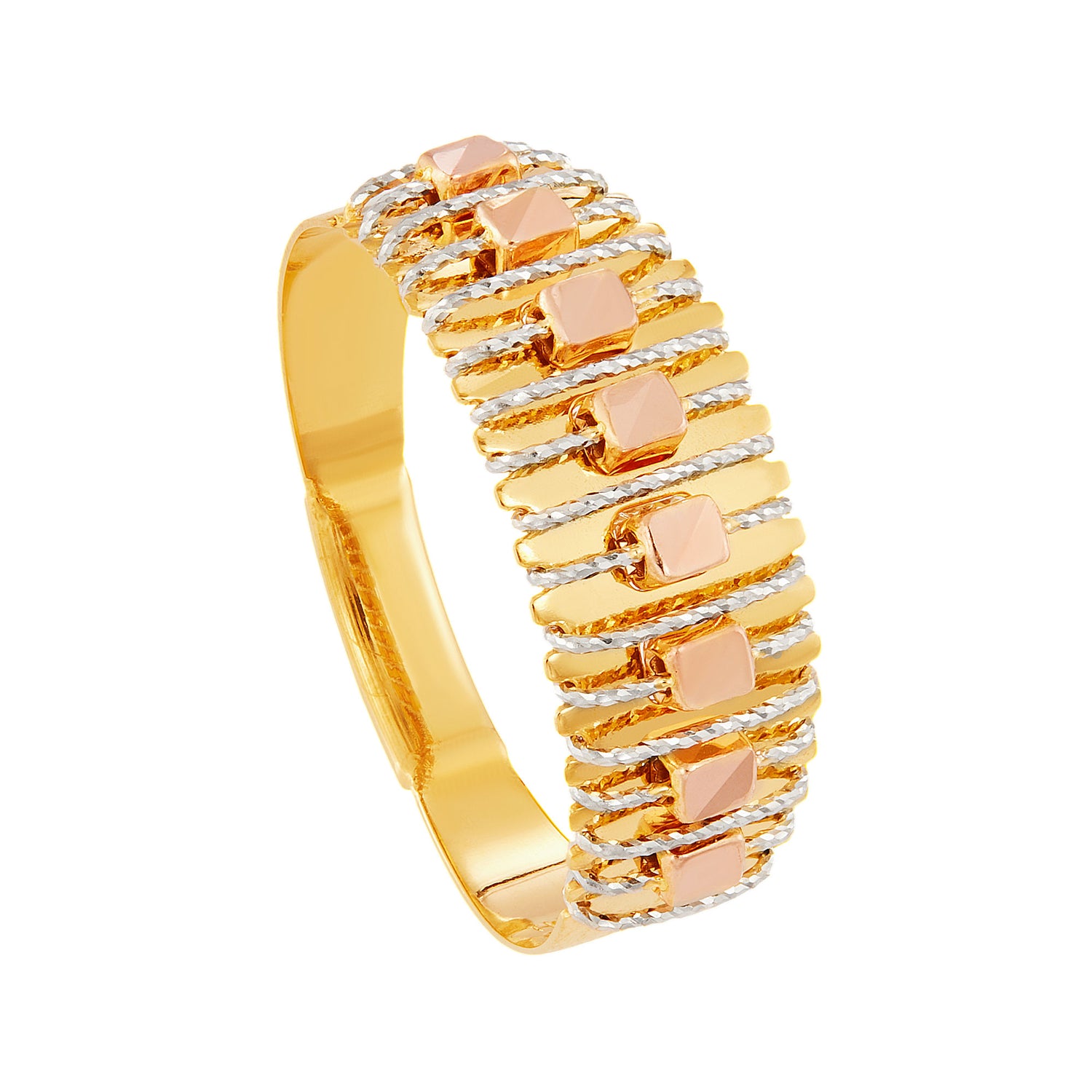 SICILIA | Oro Italia 916 Yellow, White and Rose Gold Ring GR57901224-TI (22K Gold)