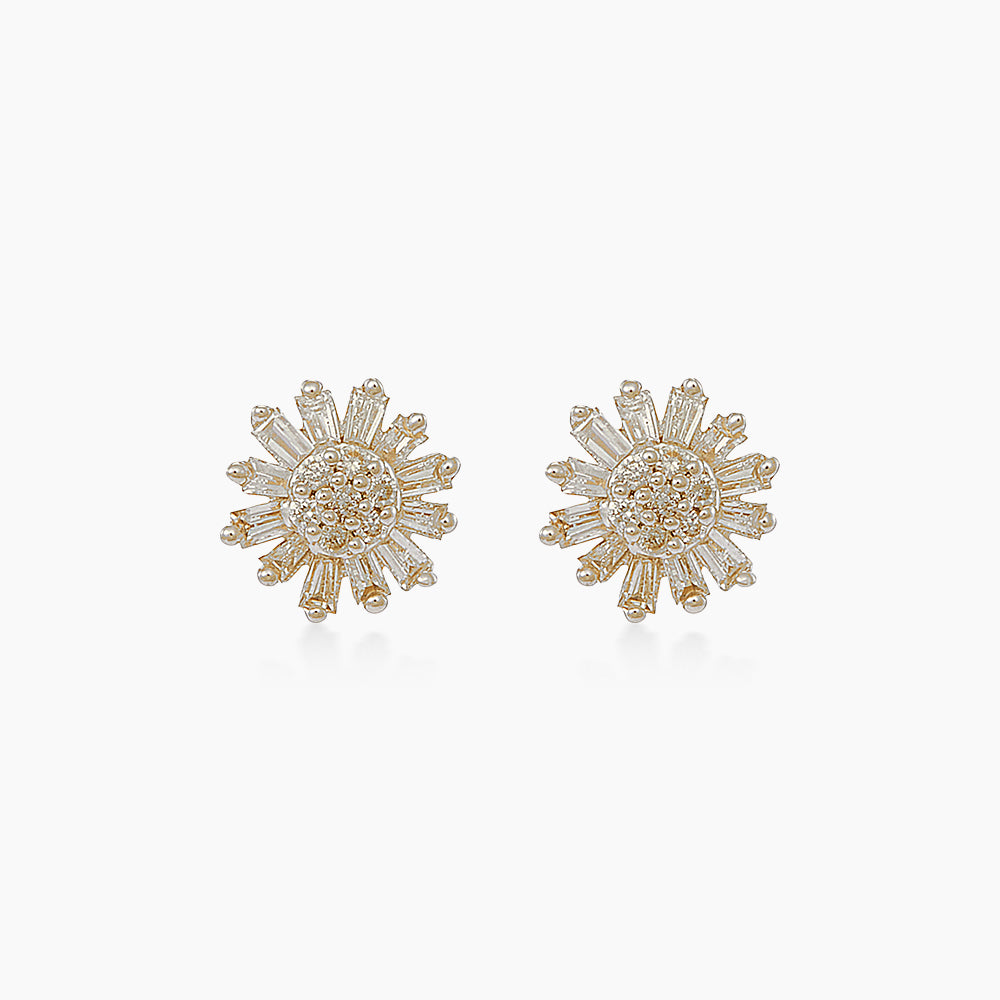 Tapered and Diamond Earrings in 375/9K Yellow Gold 275300626(E)