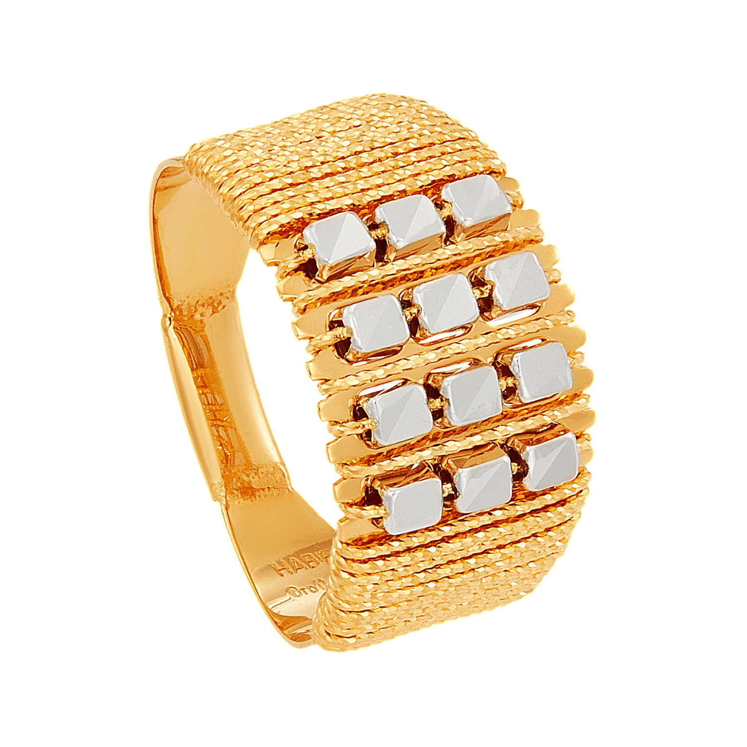 SICILIA | Oro Italia 916 Yellow and White Gold Ring GR57861224(YW)-BI (22K Gold)