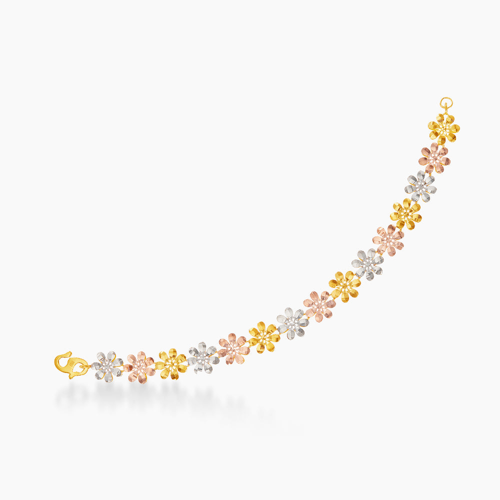 916/22K Yellow, White and Rose Gold Bracelet 6700155YWR