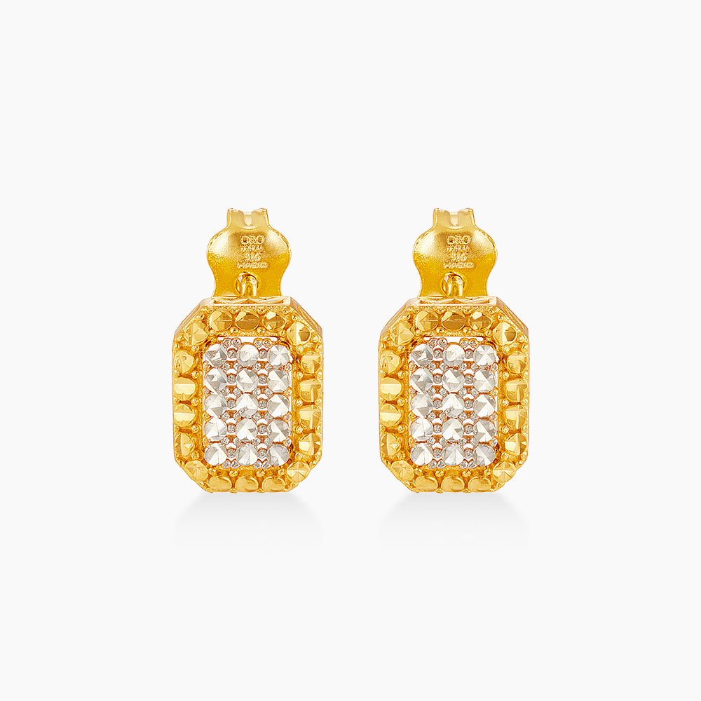 LUMINA | Oro Italia 916 Yellow and White Gold Earrings GE78060426(YW)-BI (22K Gold)