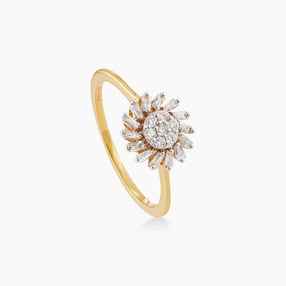 Tapered and Diamond Ring in 375/9K Yellow Gold 275310626(R)