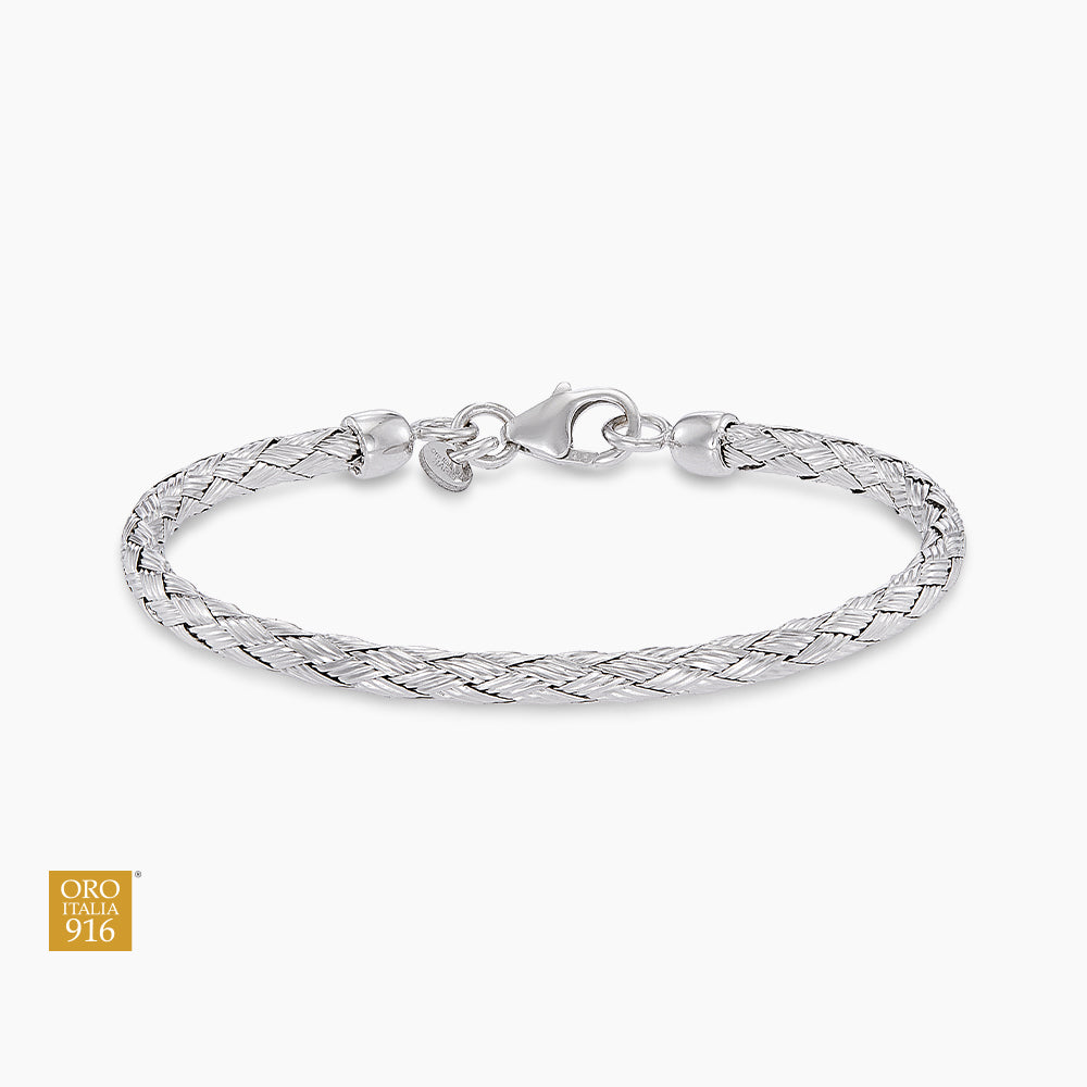 Oro Italia 916 White Gold Bangle GB94211025(2.5W)-BBY (22K Gold)