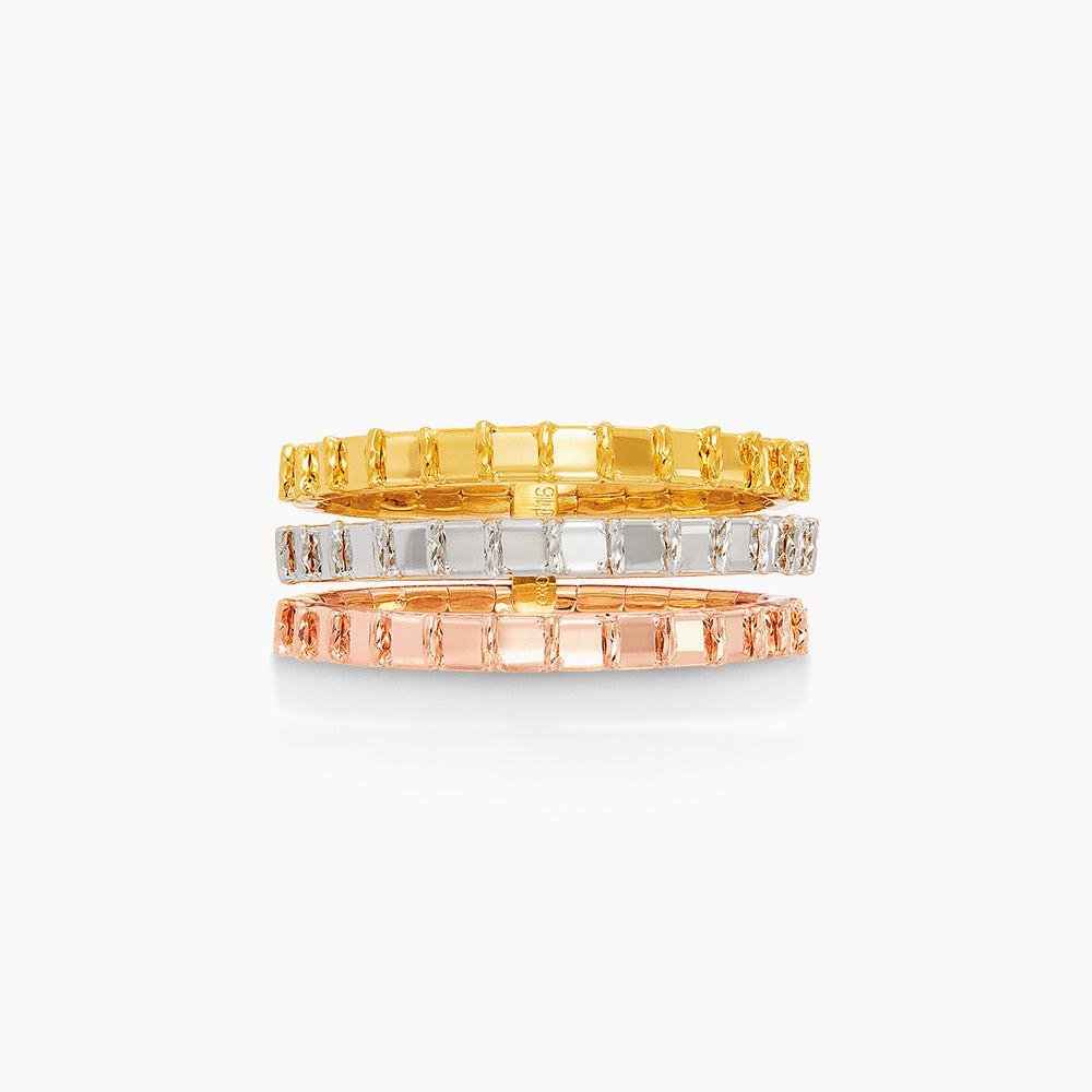 Oro Italia 916 Yellow, White and Rose Gold Ring GR62110426(2)-TI (22K Gold)