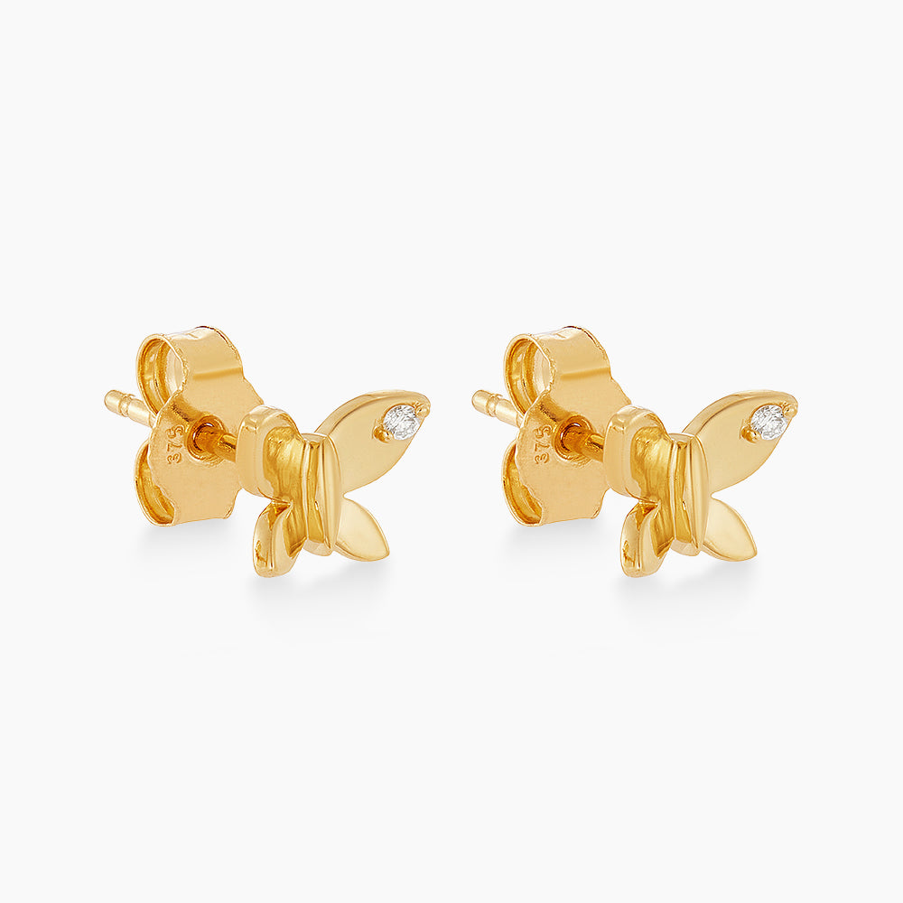 Diamond Earrings in 375/9K Yellow Gold 458510626