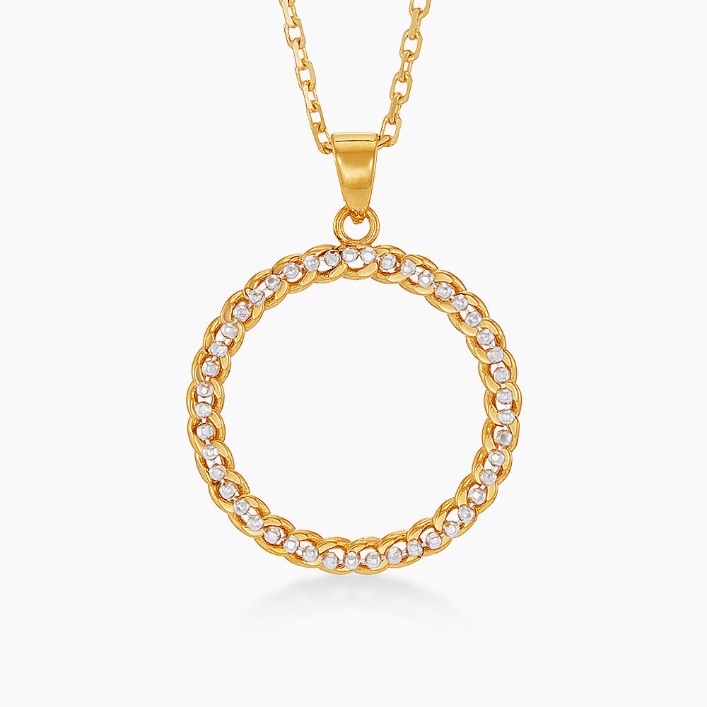 Oro Italia 916 Yellow and White Gold Pendant GP54361125(YW)-BI (22K Gold)