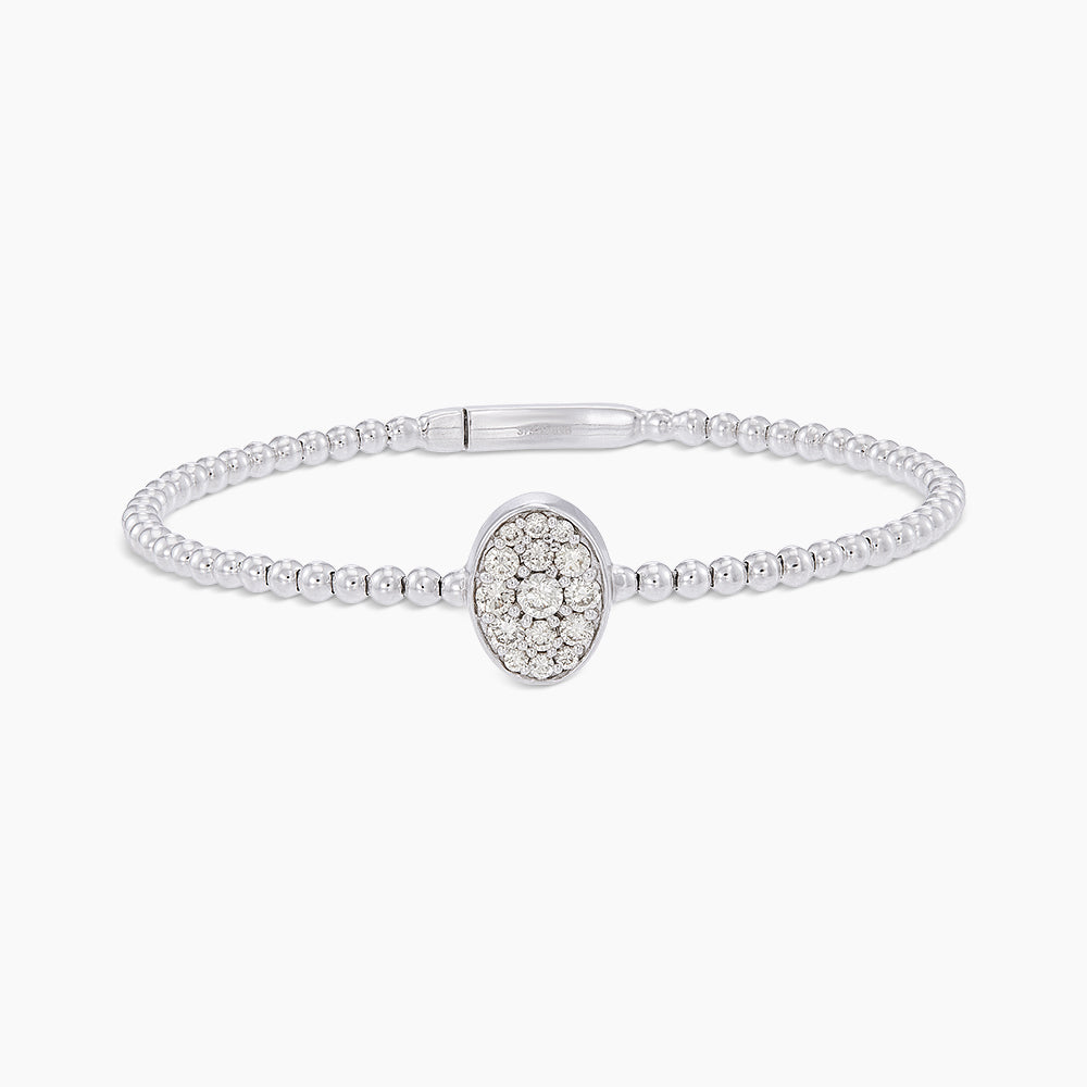 Diamond Bangle in 375/9K White Gold 682420625