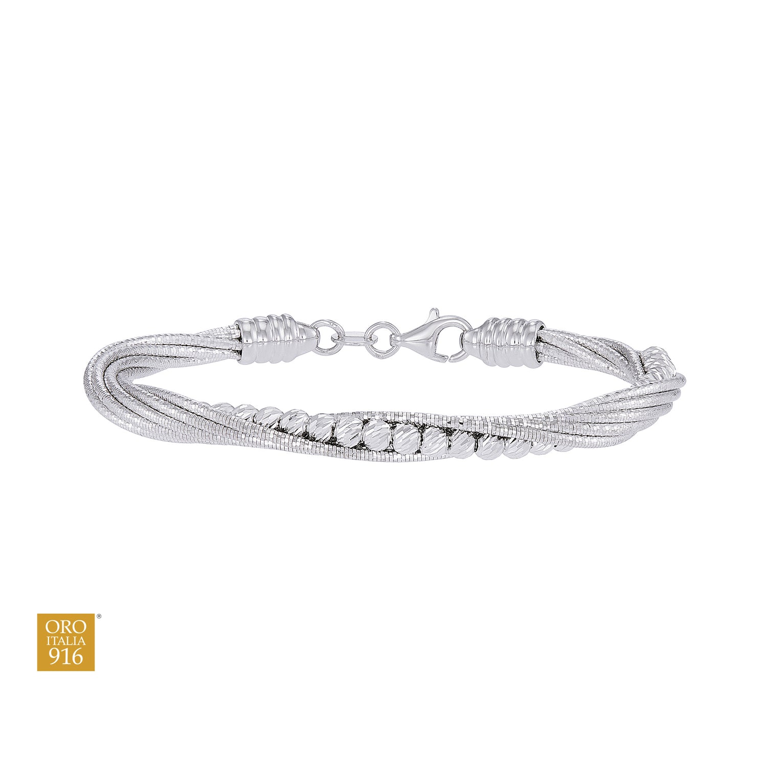 CAVO | Oro Italia 916 White Gold Bangle GB91230525(6W) (22K Gold)