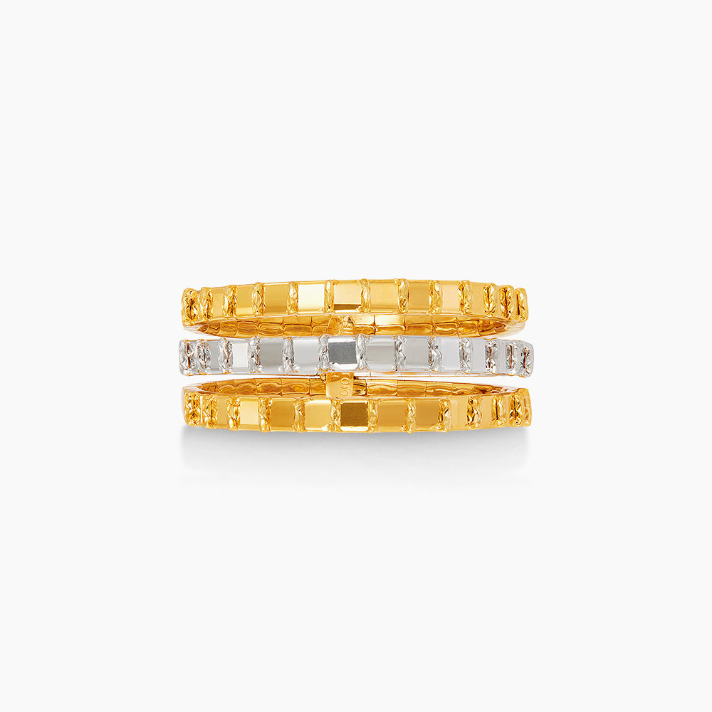 Oro Italia 916 Yellow and White Gold Ring GR62110426(2YW)-BI  (22K Gold)