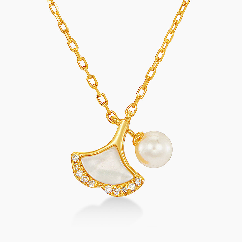 Diamond and Mother Of Pearl Necklace 561730926(YG)