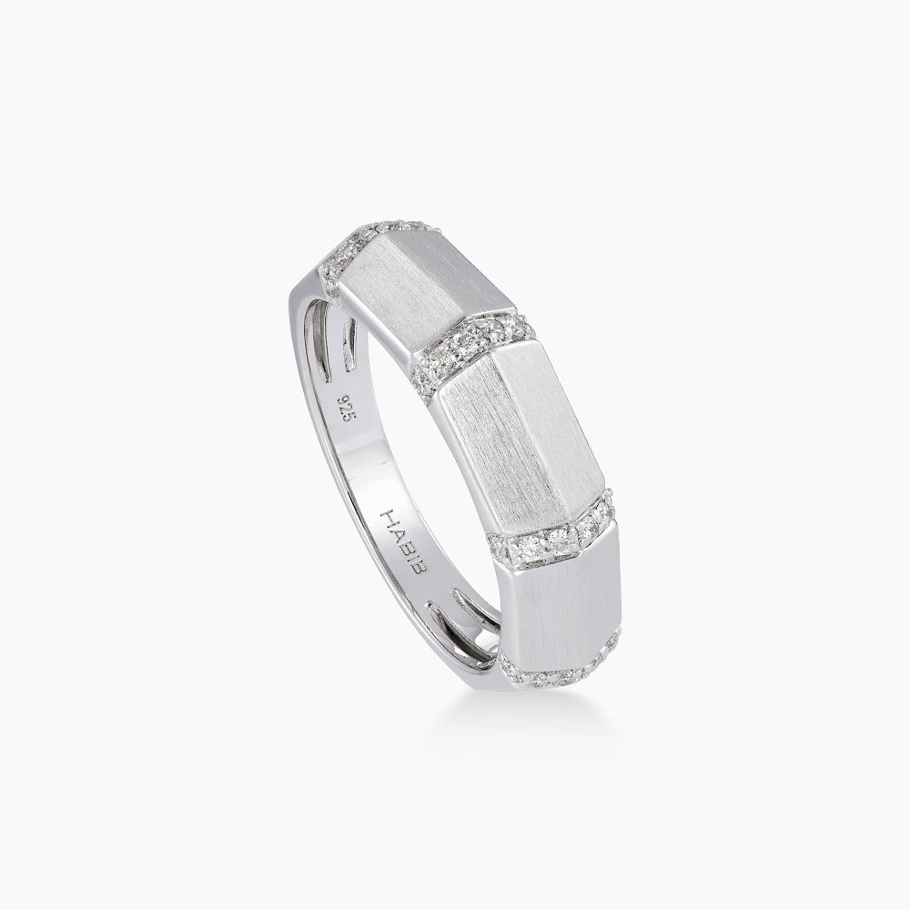 Diamond Men's Ring in 925 Silver Palladium 275880726(PLD)