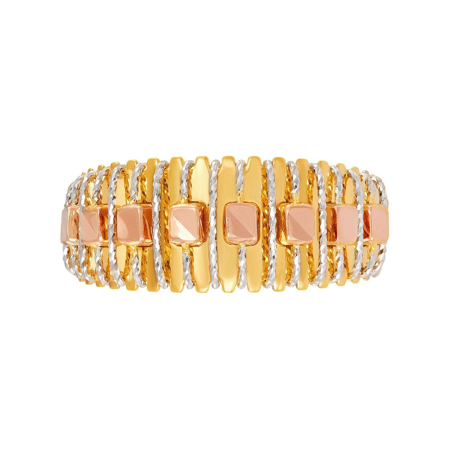 SICILIA | Oro Italia 916 Yellow, White and Rose Gold Ring GR57901224-TI (22K Gold)