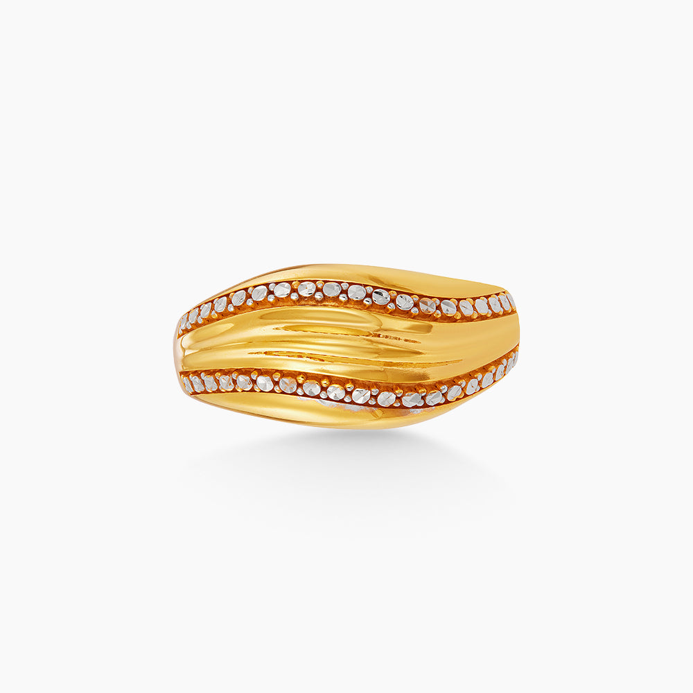 Oro Italia 916 Yellow and White Gold Ring GR62000326(YW)-BI (22K Gold)