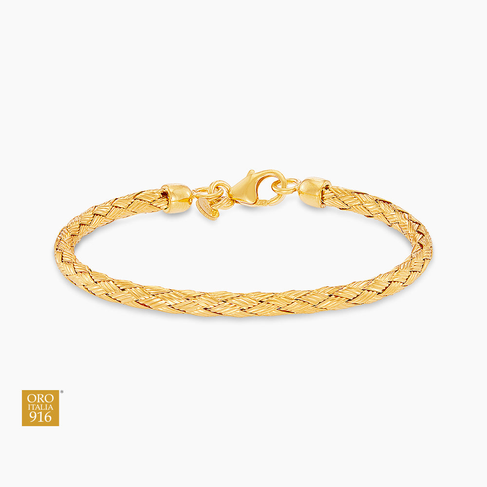 Oro Italia 916 Yellow Gold Bangle GB94211025(2.5Y)-BBY (22K Gold)