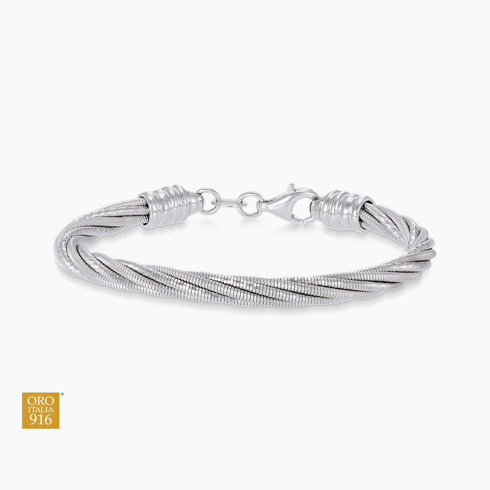 Oro Italia 916 White Gold Bangle (For Baby) GB89531025(7W)-BBY (22K Gold)