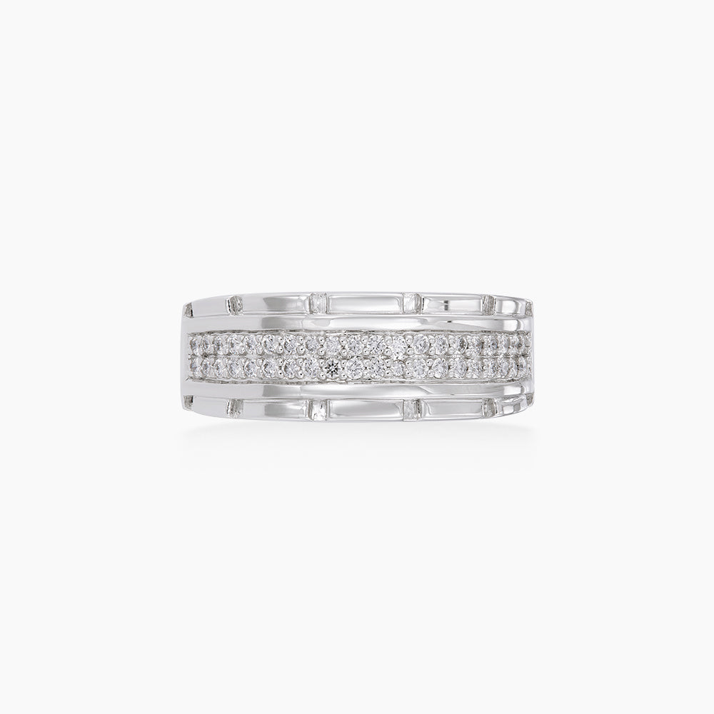 Diamond Men's Ring in 925 Silver Palladium 275320626(PLD)