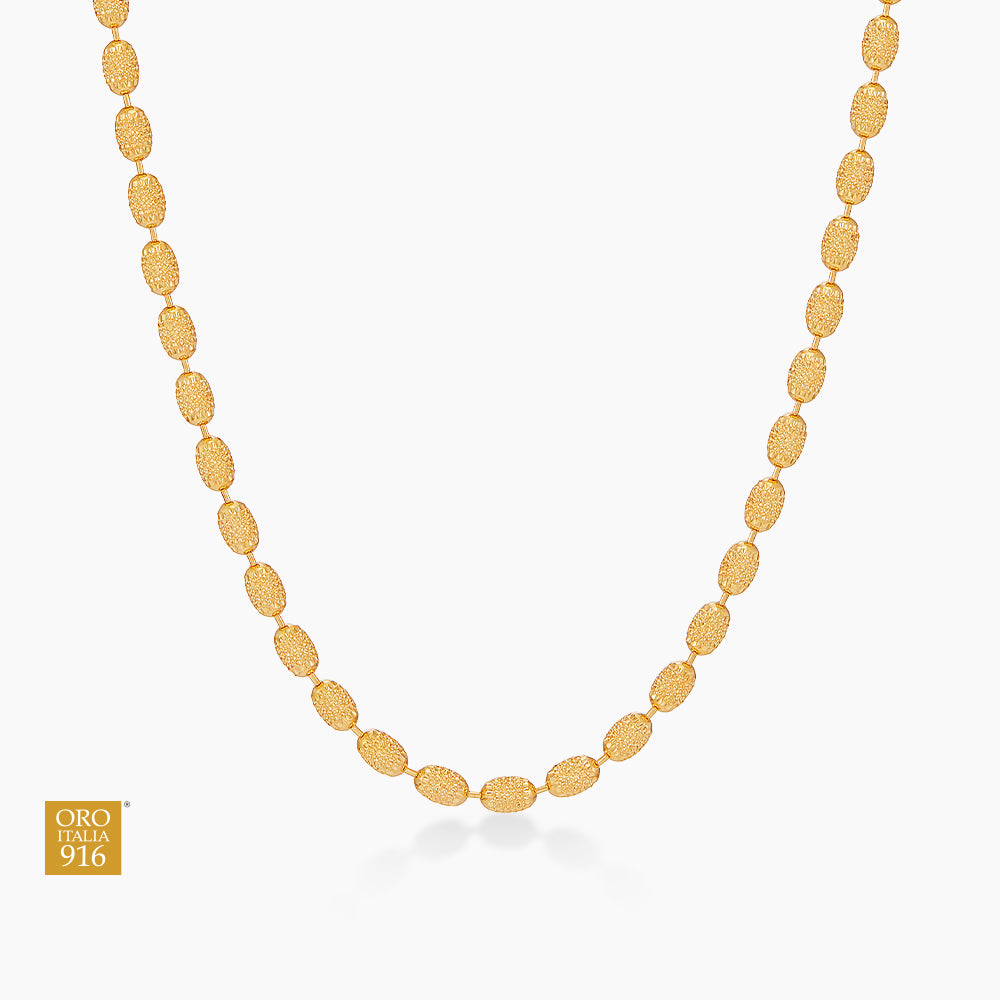 BEADS PLANET | Oro Italia 916 Yellow Gold Necklace GC33320426(500Y) (22K Gold)
