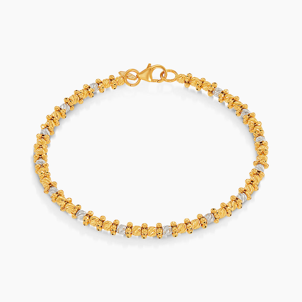 Oro Italia 916 Yellow and White Gold Bracelet GW54531025(YW)-BI (22K Gold)