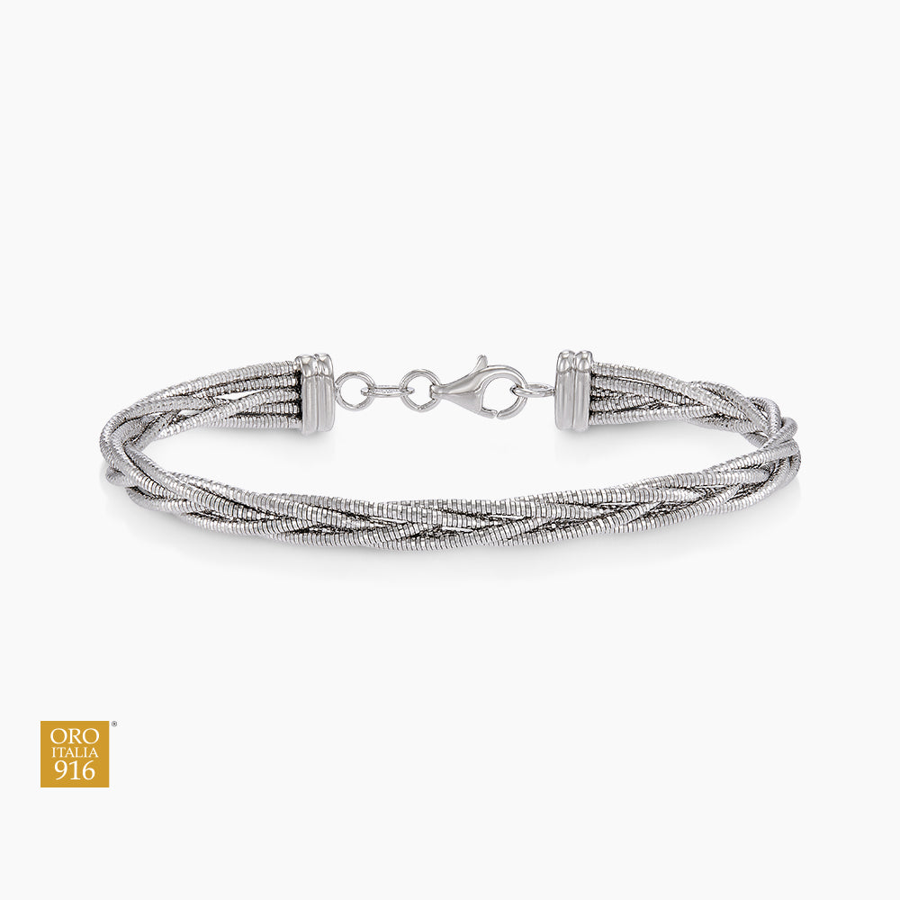 Oro Italia 916 White Gold Bangle GB91690126(5W) (22K Gold)