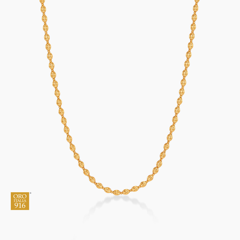 Oro Italia 916 Yellow Gold Necklace GC33370426(04Y) (22K Gold)