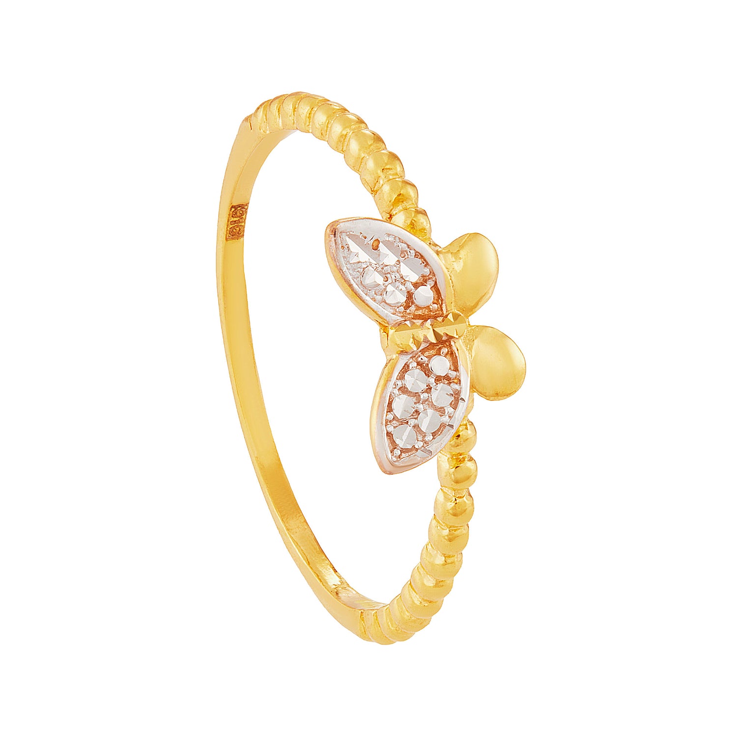 916/22K Yellow and White Gold Ring 6200061YW