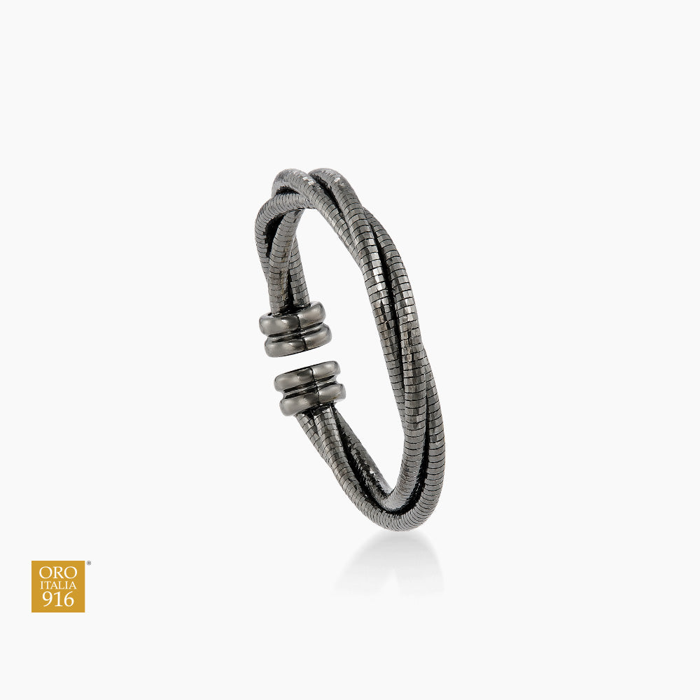 CAVO | Oro Italia 916 Gold Ring (Black) GR57440526(3BLK) (22K Gold)