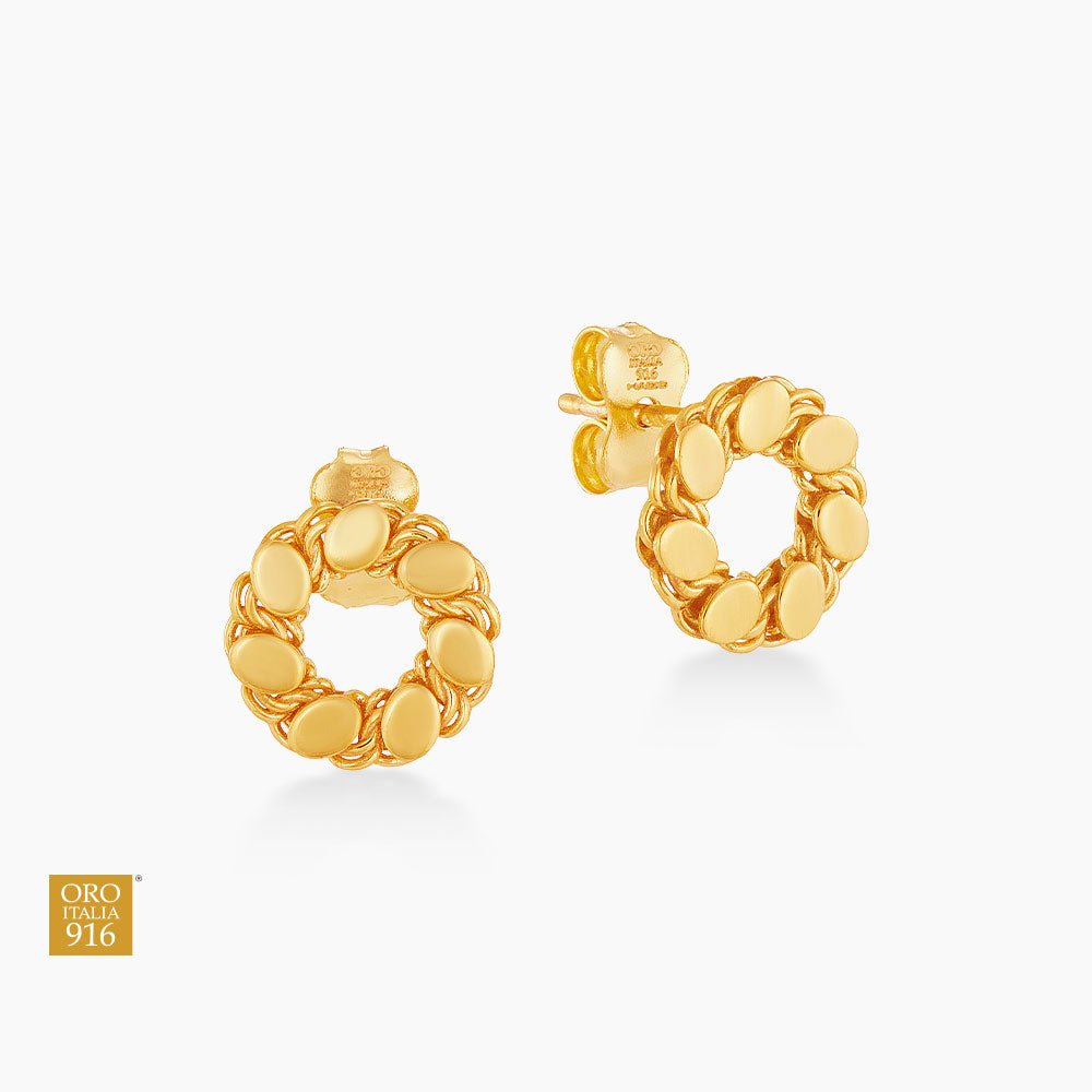 Oro Italia 916 Yellow Gold Earring GE77491125 (22K Gold)