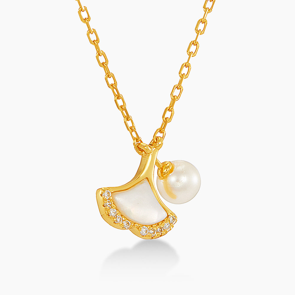 Diamond and Mother Of Pearl Necklace 561730926(YG)