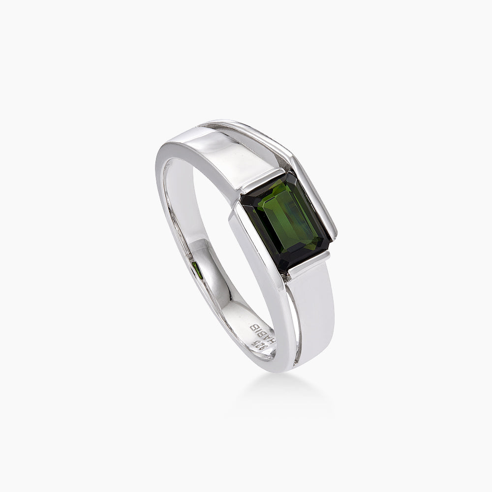 Toumarline Men's Ring in 925 Silver Palladium A05650820(PLD)