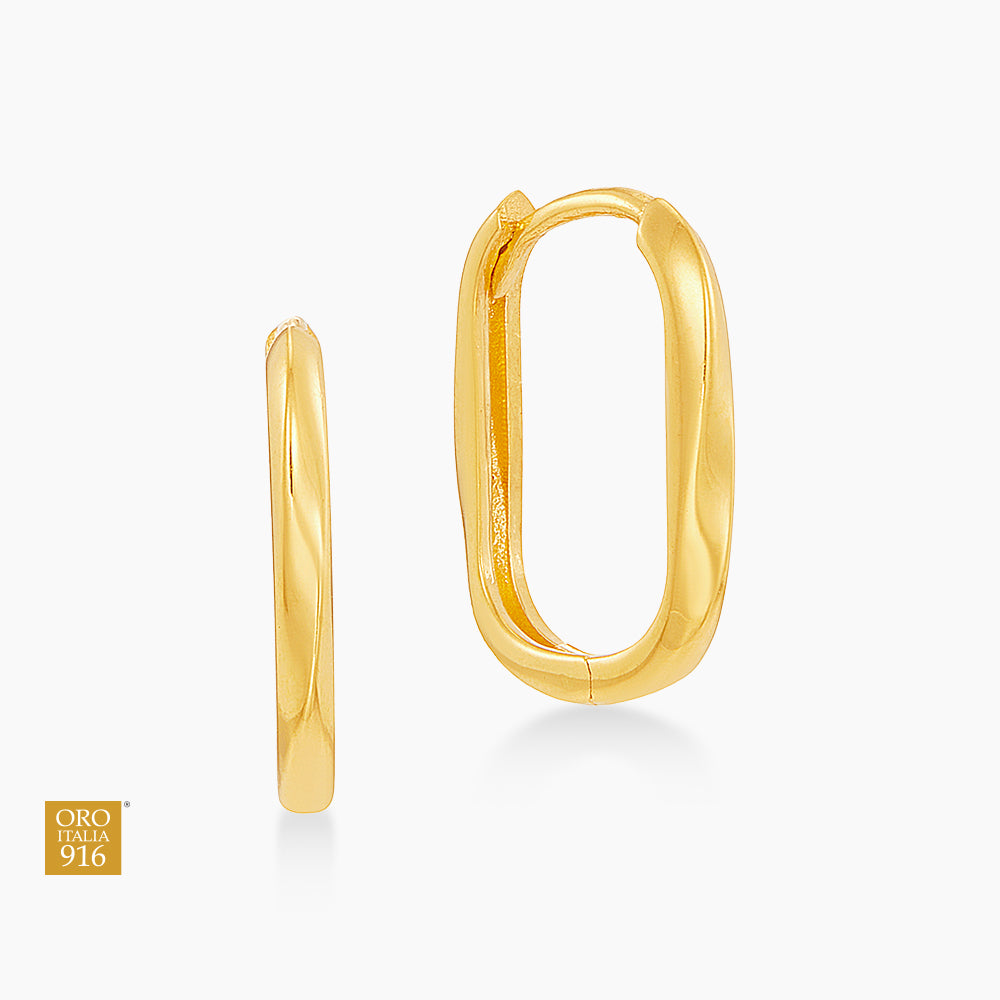 Oro Italia 916 Yellow Gold Earrings GE76870425 (22K Gold)