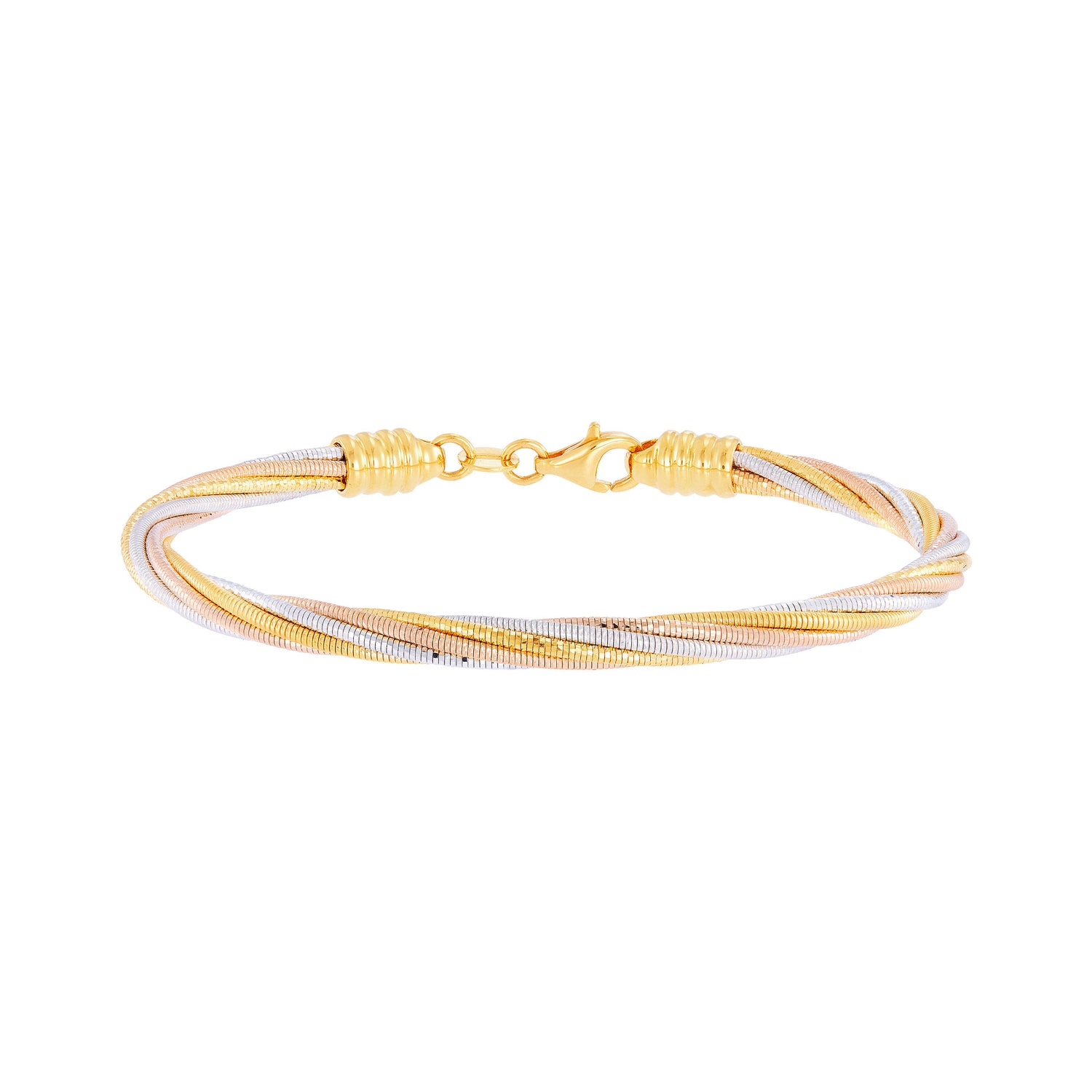 CAVO | Oro Italia 916 Yellow, White and Rose Gold Bangle GB89531122-TI (22K Gold)