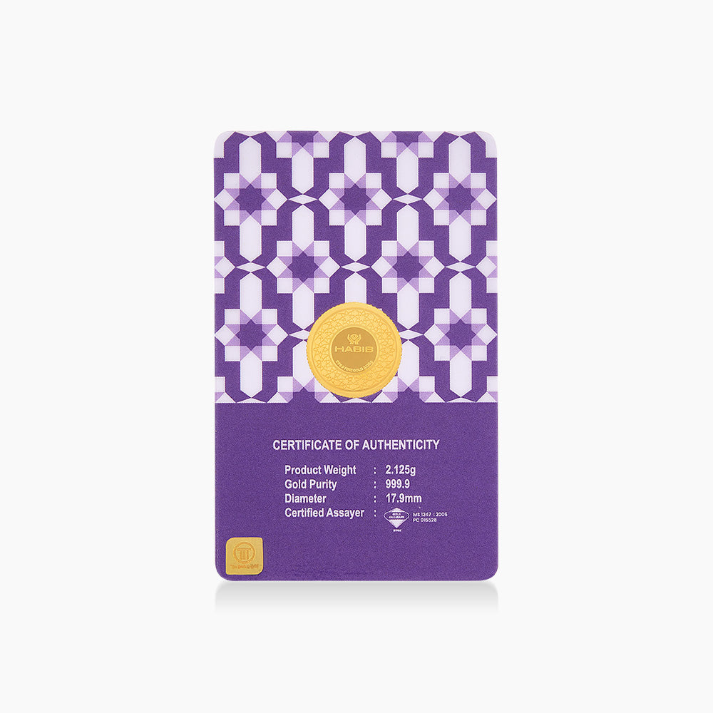 HABIB 1/2 Dinar 2.125g 999.9 Gold (Purple)