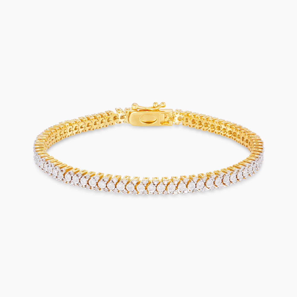 Diamond Bracelet in 925 Silver 67948(YG)