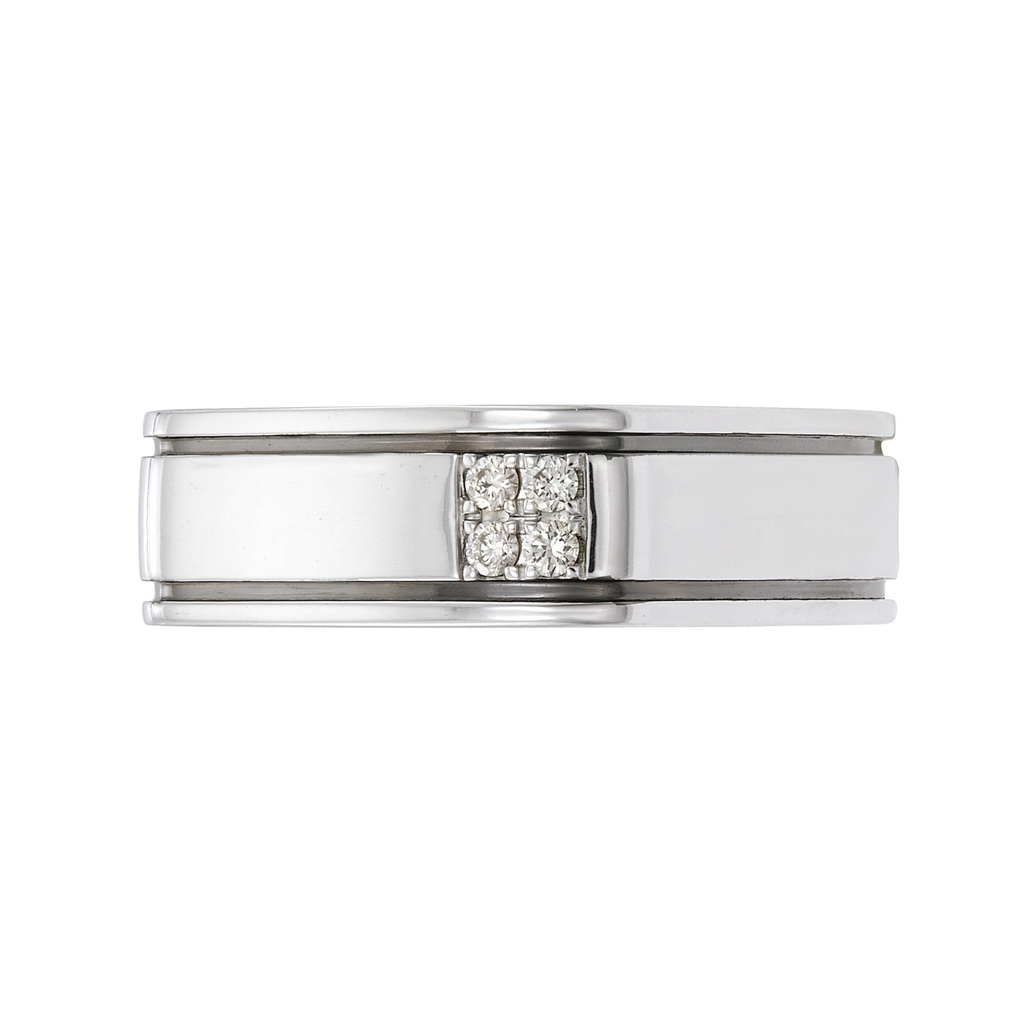 Men's Diamond Ring in 925 Silver Palladium 270721024(PLD)