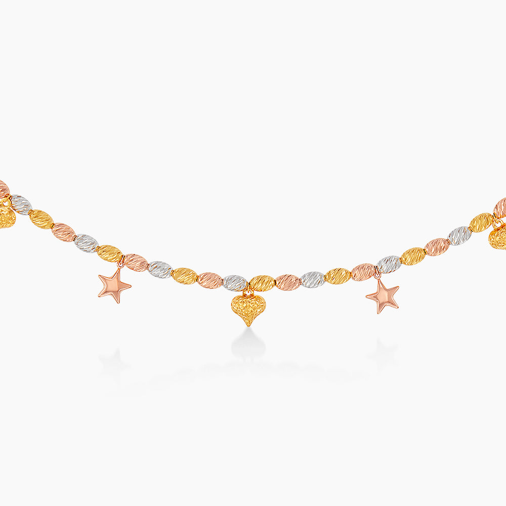 Oro Italia 916 Yellow, White and Rose Gold Bracelet GW55171225-TI (22K Gold)
