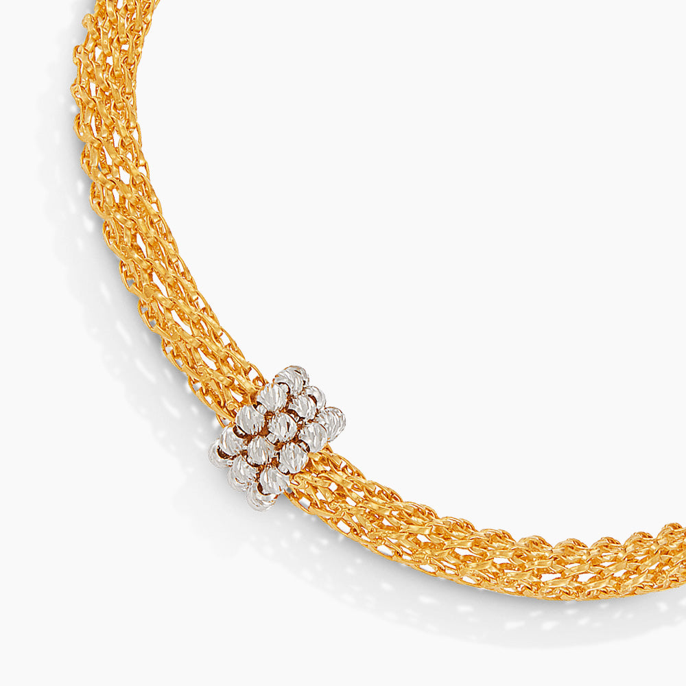 Oro Italia 916 Yellow and White Gold Bracelet GW55520426(YW)-BI (22K Gold)