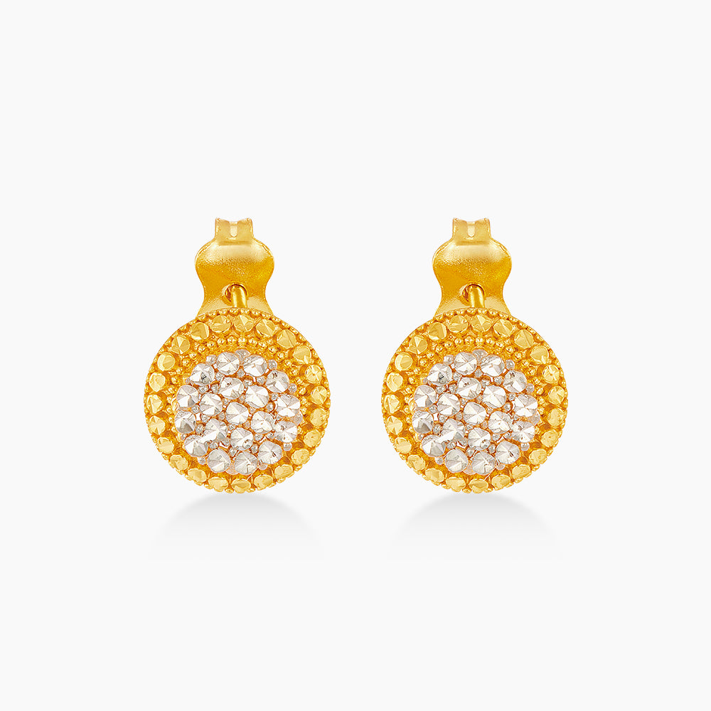 LUMINA | Oro Italia 916 Yellow and White Gold Earrings GE78120426(YW)-BI (22K Gold)