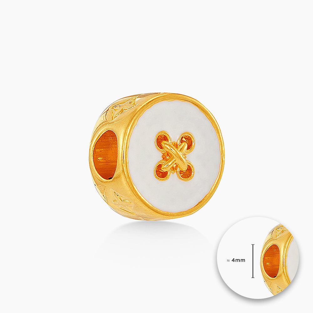 916/22K Yellow Gold Charm (White) 6800207Y