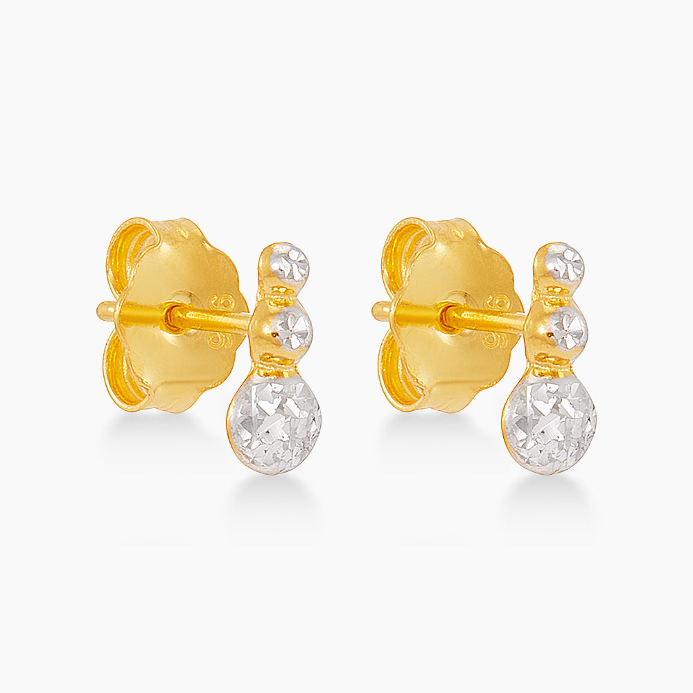 916/22K Yellow and White Gold Earrings 6300039YW