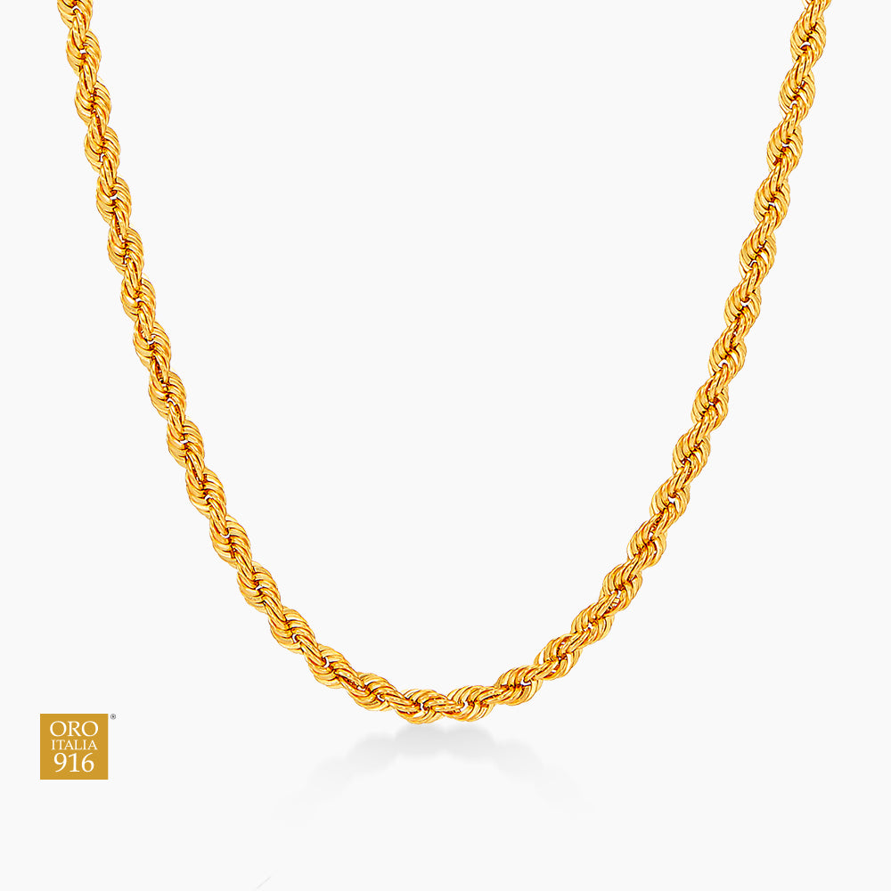Oro Italia 916 Yellow Gold Necklace GC33420426(060) (22K Gold)