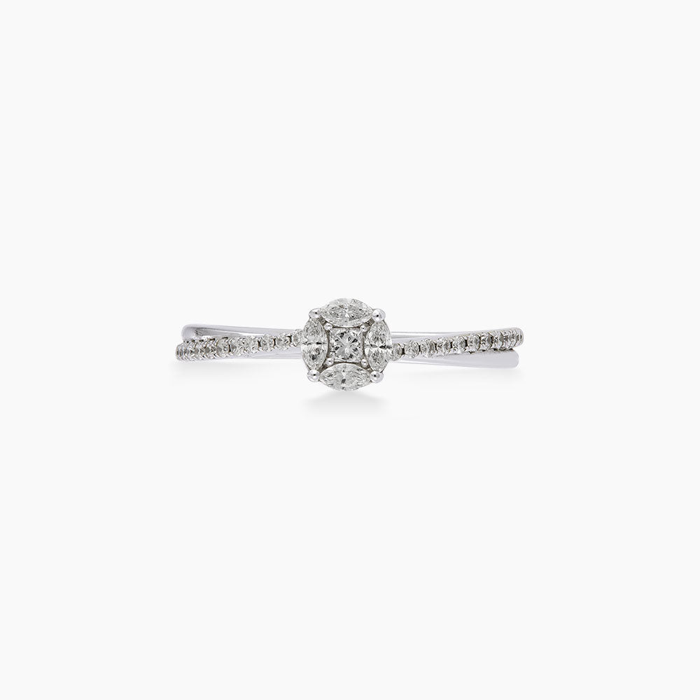 EMPRESS | Marquise, Princess and Diamond Ring in 375/9K White Gold 259551120(WG)