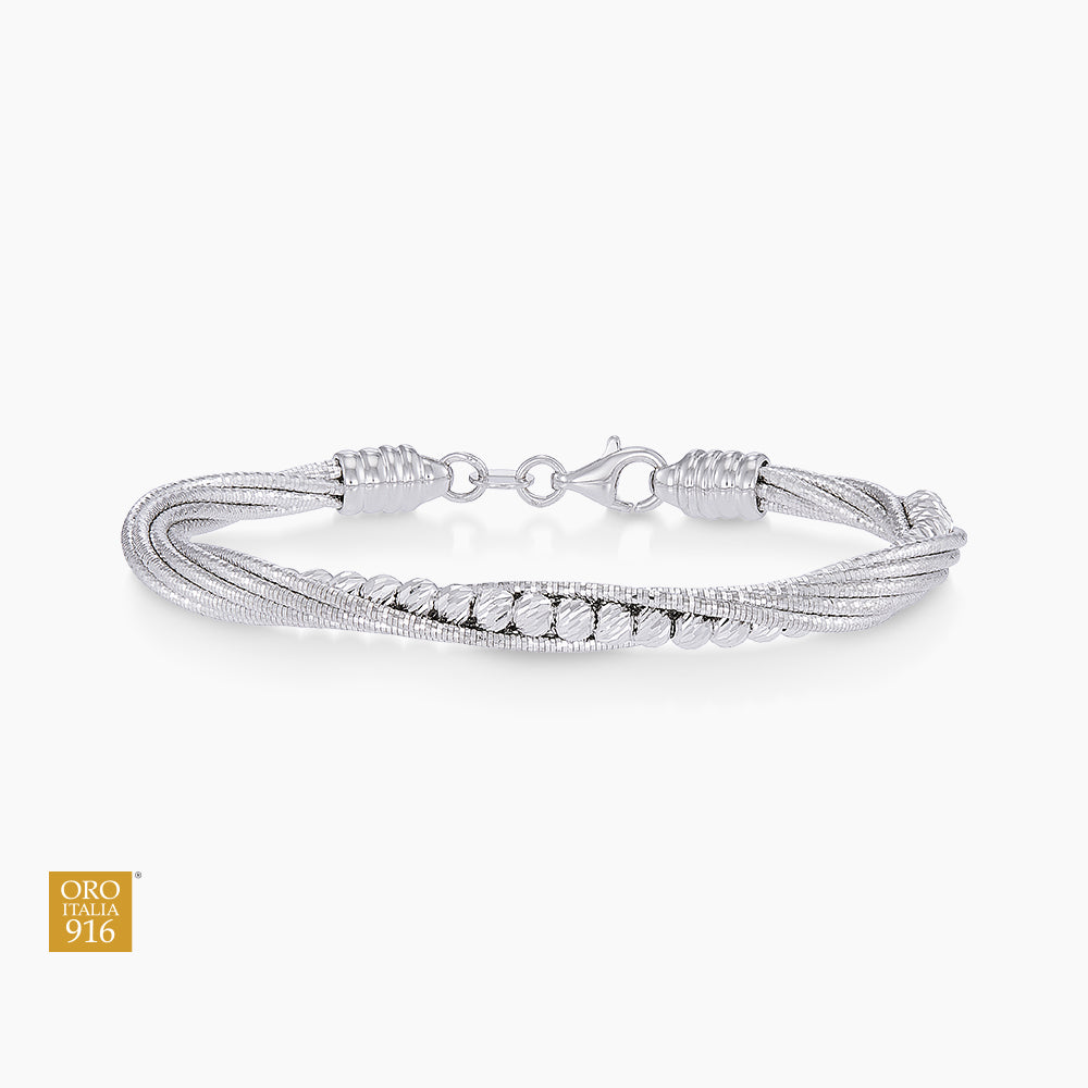 CAVO | Oro Italia 916 White Gold Bangle GB91230525(6W) (22K Gold)