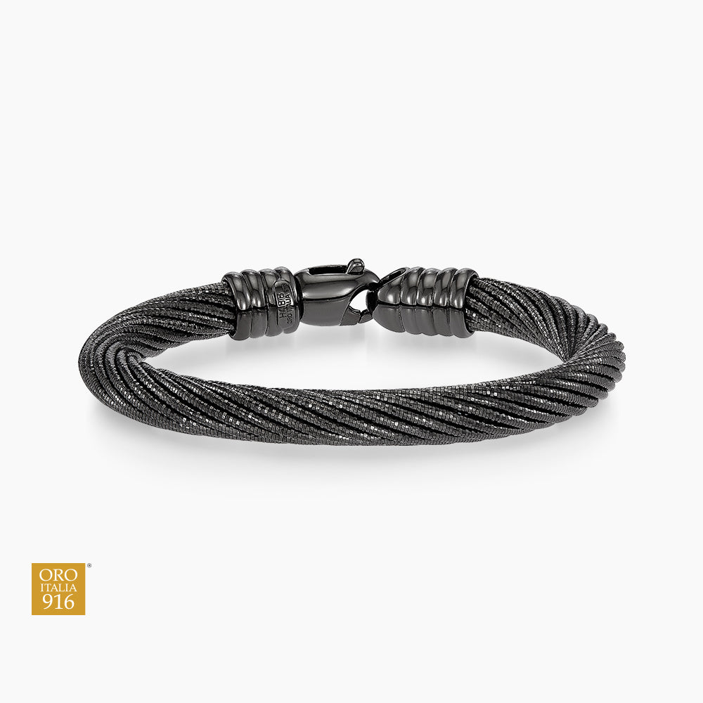 CAVO | Oro Italia 916 Gold Bangle (Black) GB83240526(20BLK) (22K Gold)
