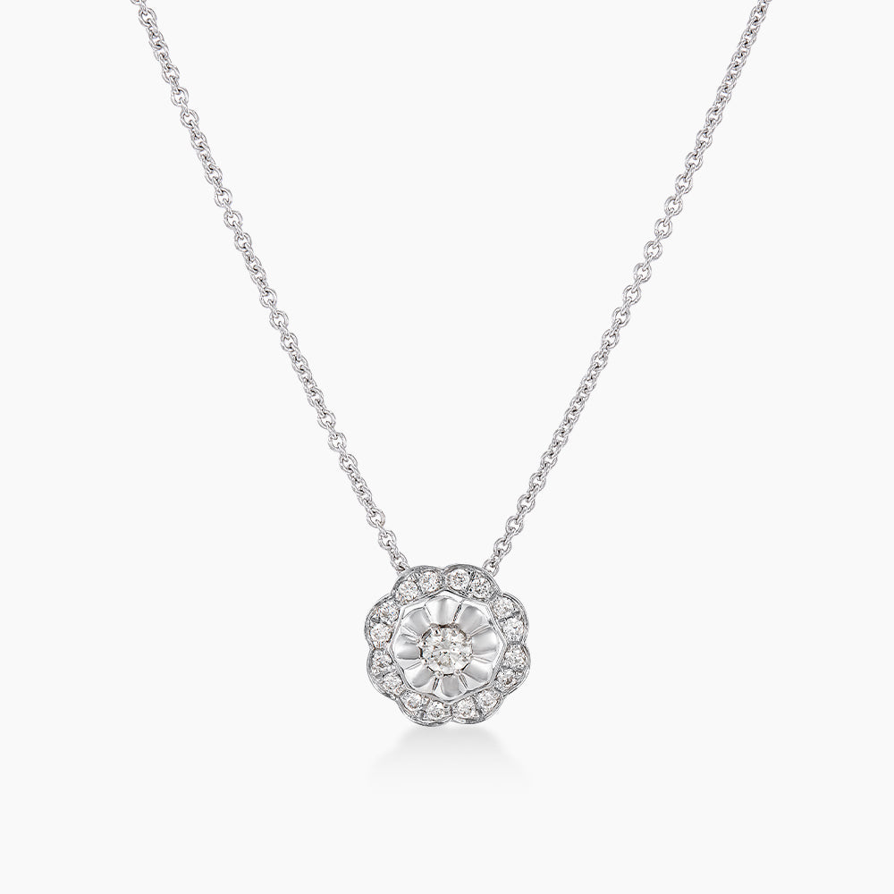 Diamond Necklace in 750/18K White Gold 274700326(N)