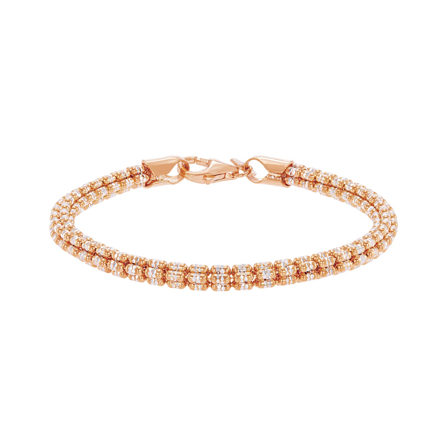 GRANITA | Oro Italia 916 Rose and White Gold Bracelet GW51991024(5RW)-BI (22K Gold)