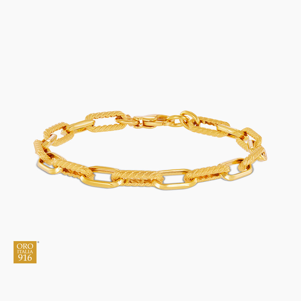 GRAFFETTA | Oro Italia 916 Yellow Gold Bracelet GW54140825 (22K Gold)
