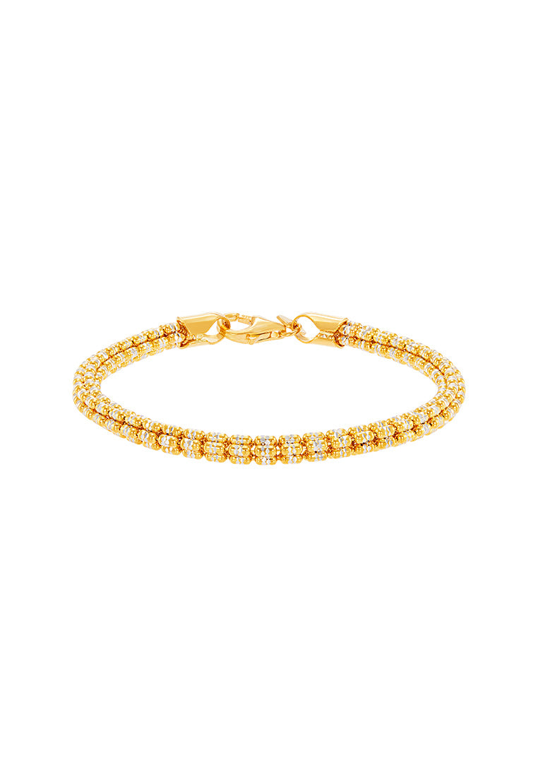 GRANITA | Oro Italia 916 Yellow and White Gold Bracelet GW51991024(5YW)-BI (22K Gold)