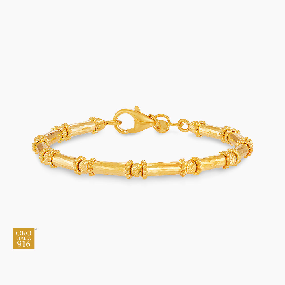 VALORA | Oro Italia 916 Yellow Gold Bangle GB95320226(YG)-BBY (for baby) (22K Gold)